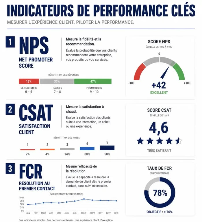 Indicateurs clés de performance pour les inconvénients de la gestion de la relation client