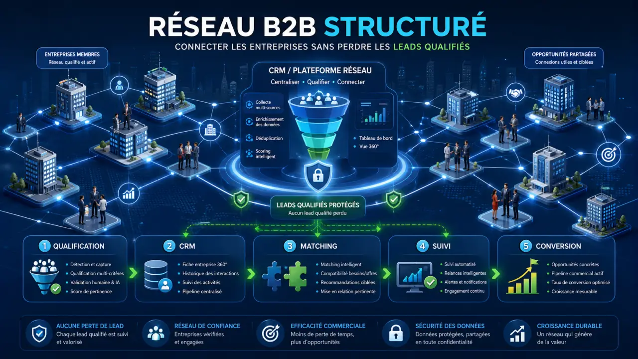 Structurer un b2b-network-entreprise pour connecter les entreprises sans perdre des leads qualifiés
