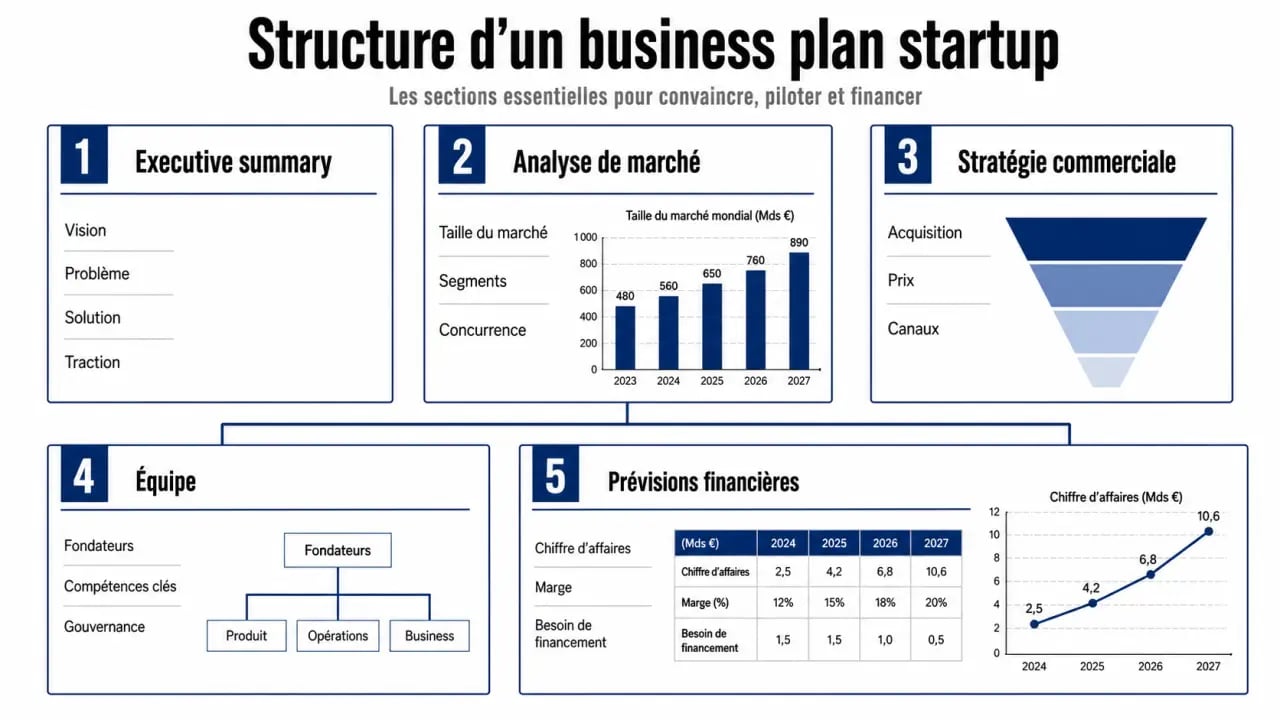 Structure d'un business plan pour startup efficace