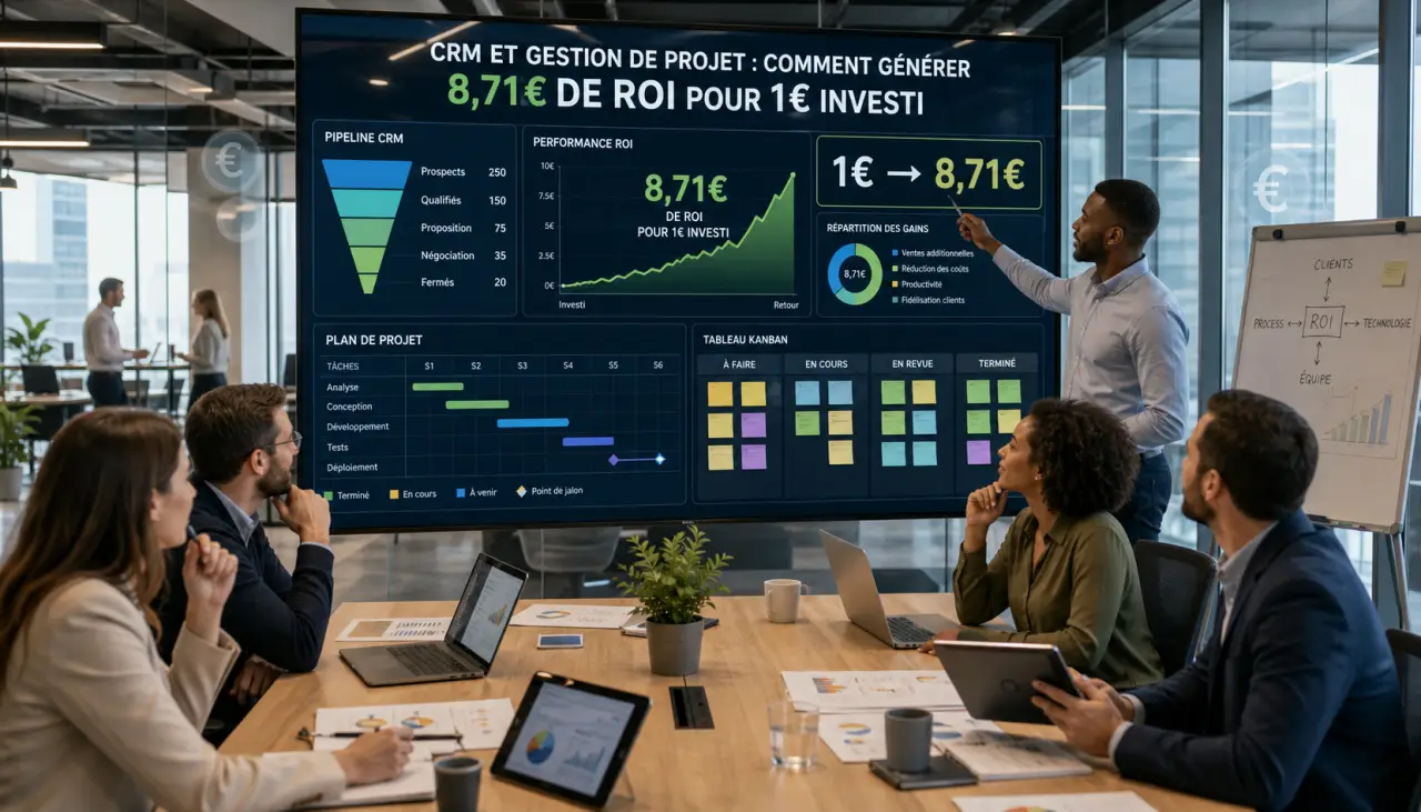 CRM et gestion de projet : comment générer 8,71€ de ROI pour 1€ investi