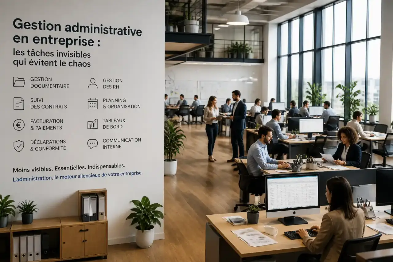 Gestion administrative en entreprise : les tâches invisibles qui évitent le chaos