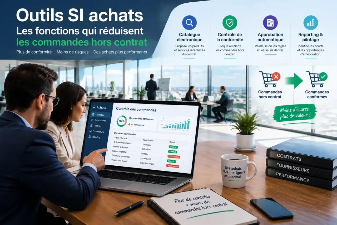 Outils SI achats : les fonctions qui réduisent les commandes hors contrat
